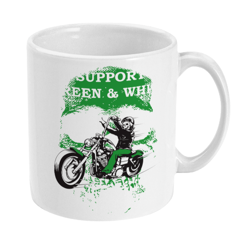 Mok 11oz Support-Green-en-White-Worldwide