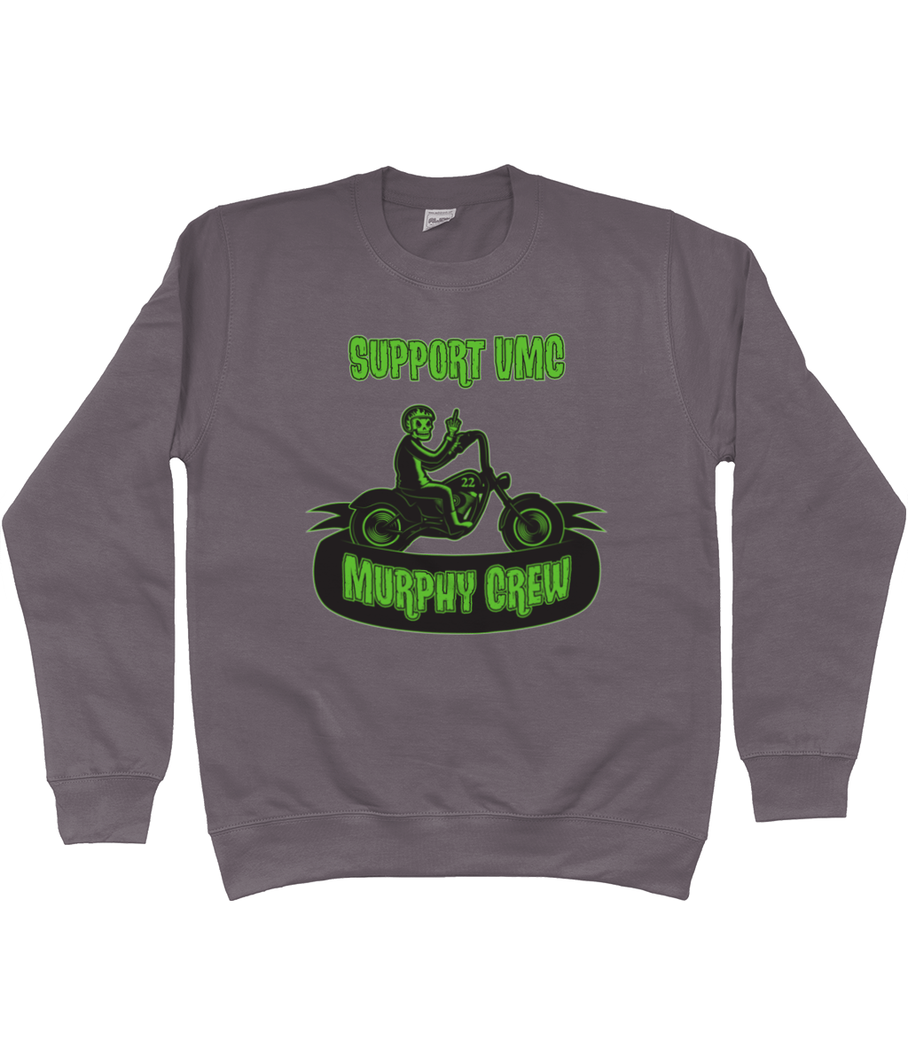 Heren Sweatshirt bike dude Mouwopdruk SUPPORT G&W