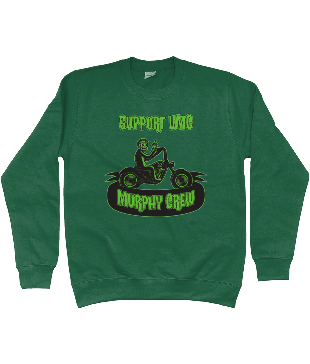 Heren Sweatshirt bike dude Mouwopdruk SUPPORT G&W