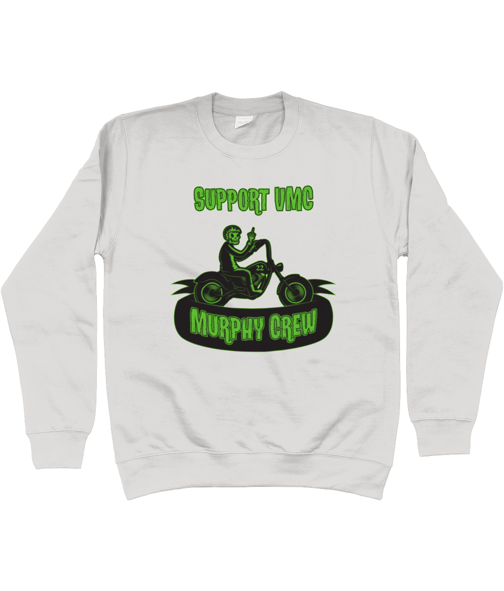 Heren Sweatshirt bike dude Mouwopdruk SUPPORT G&W