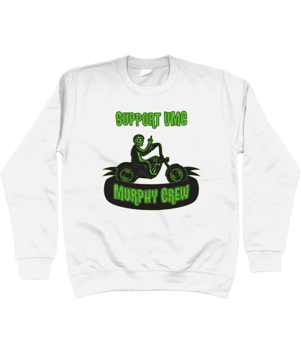 Heren Sweatshirt bike dude Mouwopdruk SUPPORT G&W