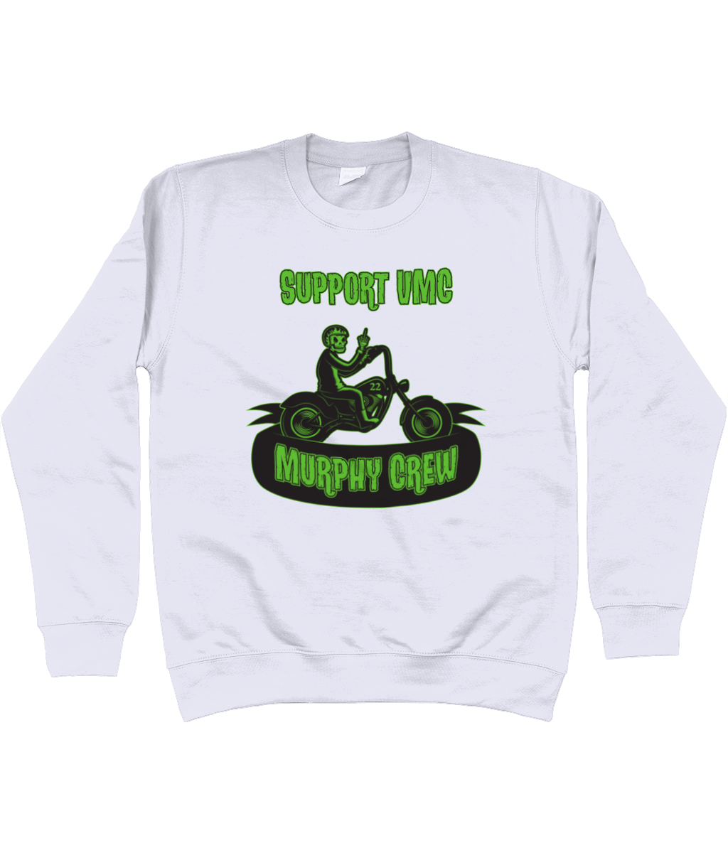 Heren Sweatshirt bike dude Mouwopdruk SUPPORT G&W