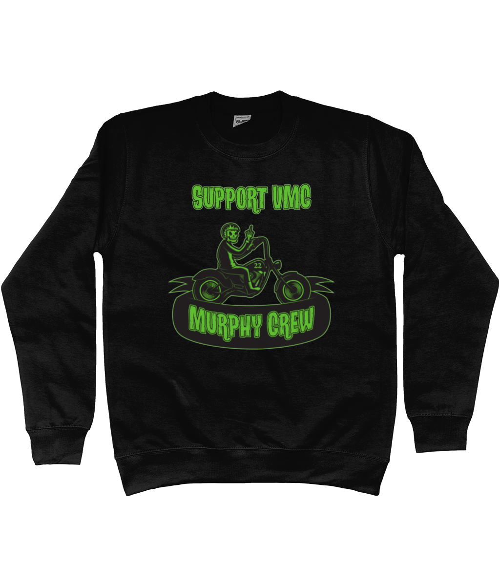 Heren Sweatshirt bike dude Mouwopdruk SUPPORT G&W