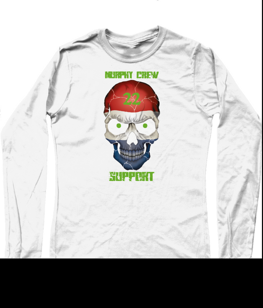 Heren Long Sleeve T-Shirt Support-Skull