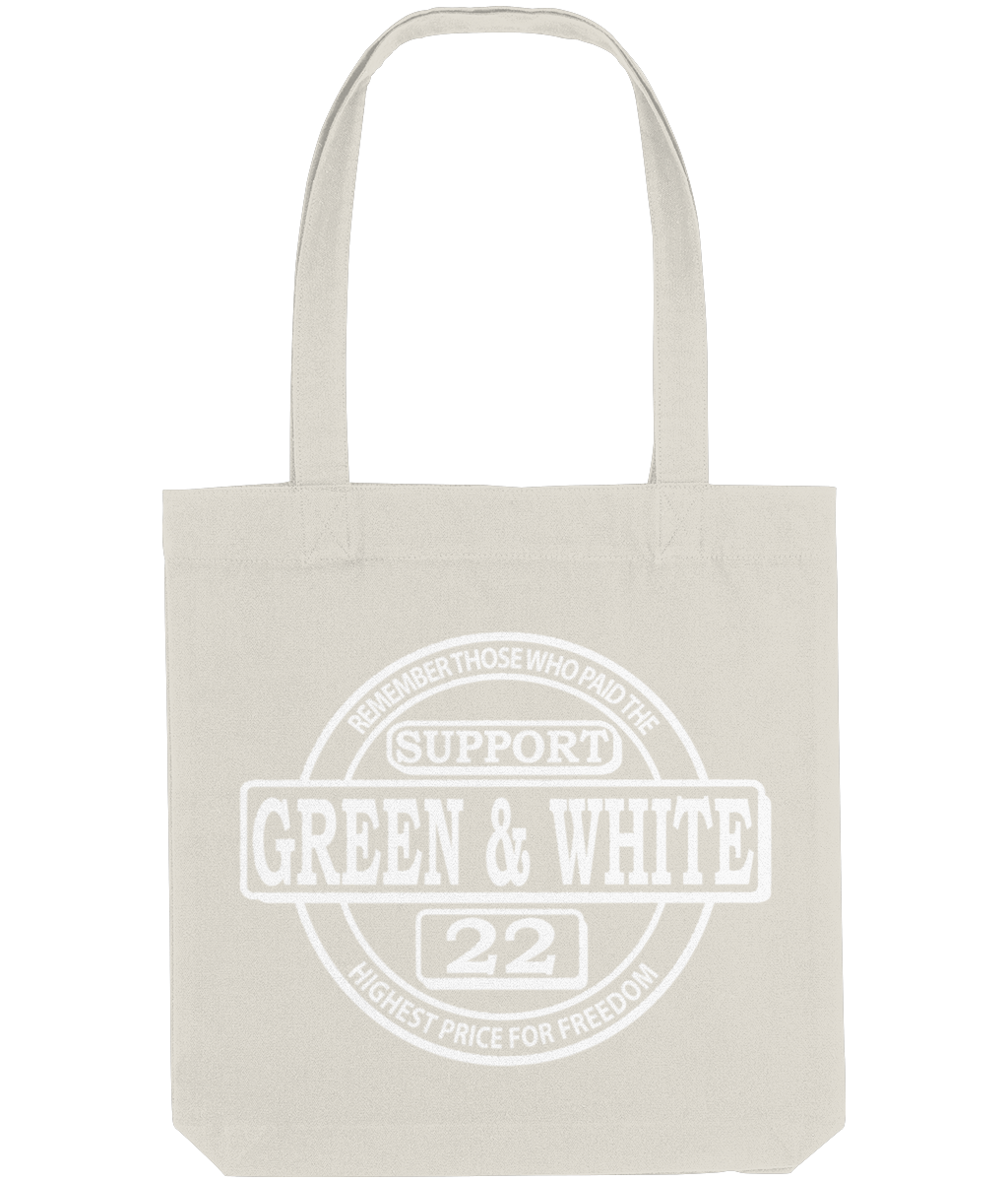 Tote Bag supportgreenwhite30x25