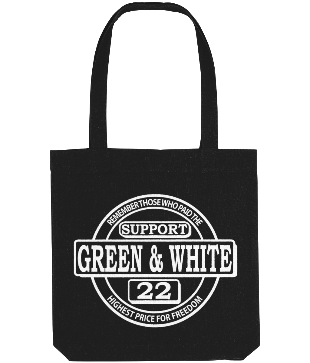 Tote Bag supportgreenwhite30x25